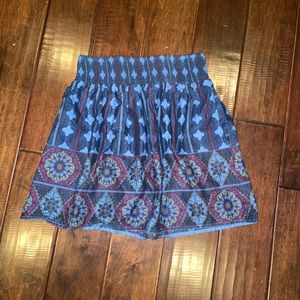 Ecote Skirt (from Urban) - Dark blue w/ light blue & purple detail